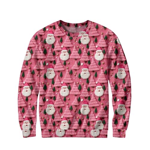SOOUICKER Weihnachtspullover Herren Lustig Pullover Ohne Kapuze mit...