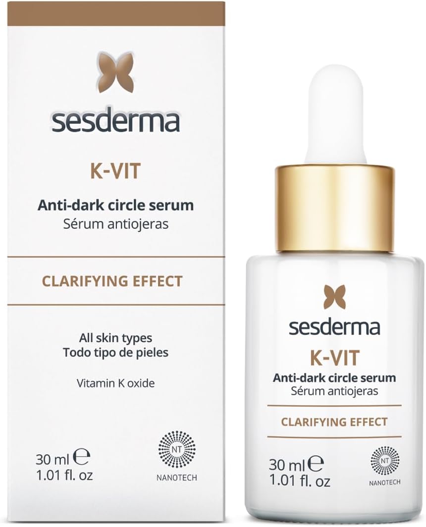 K-VIT Facial Anti-Dark Circle Serum, Revitalizing Eye Serum for Dark Circles & Signs of Aging, Gentle Formula with Vitamin K, 1.0 fl oz