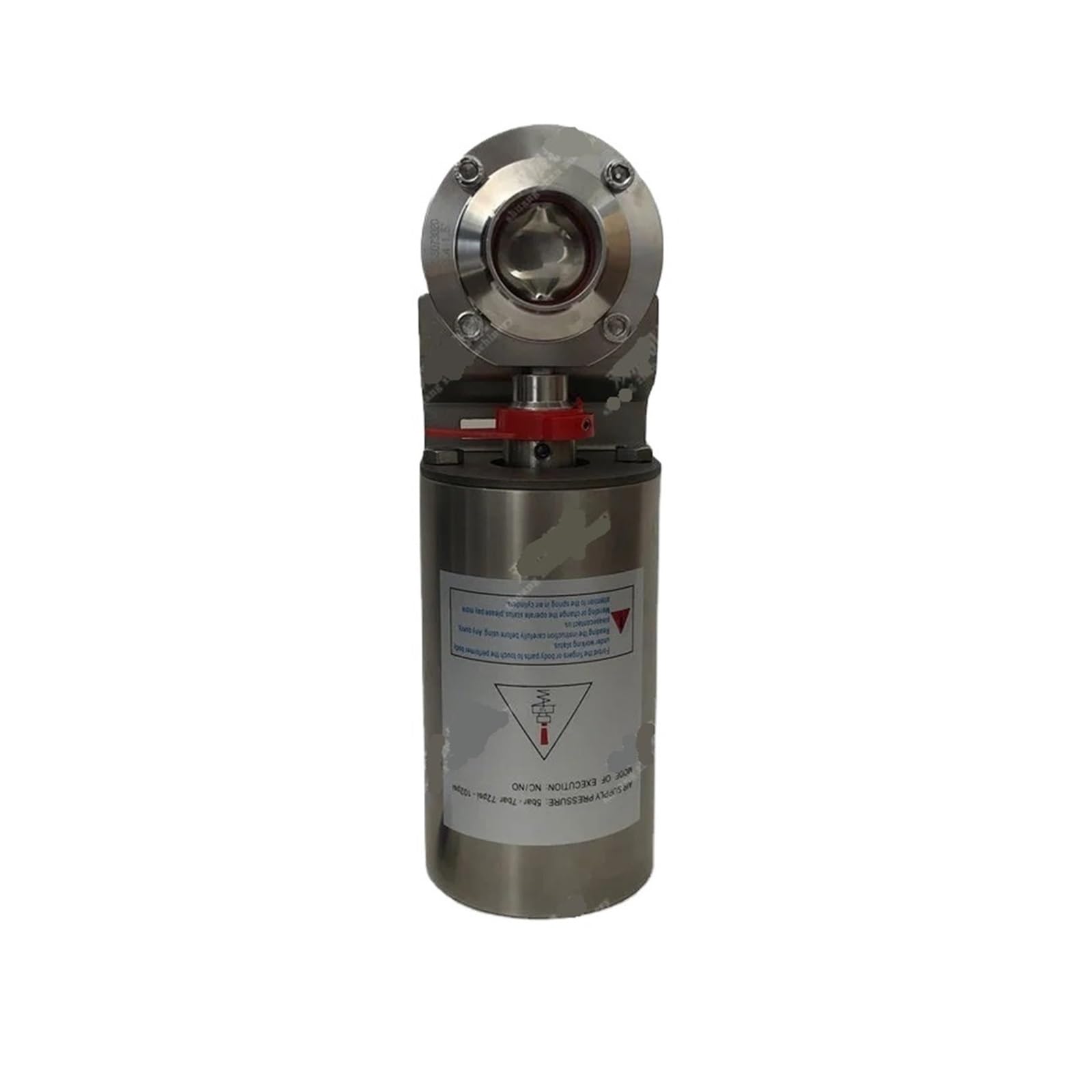 UWUKCJOKQ Pneumatic Actuated Butterfly Staininless Steel Spring Return 1.5" Tri Clamp or Welding Connect(36893,SS304-TRI CLAMP)