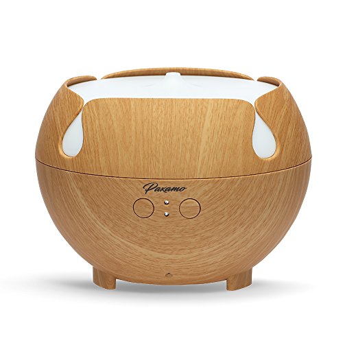 Paxamo 600ml Aromatherapy Diffuser, Extra Large Diffuser Wood Grain Humidifier, Premium Therapy Diffuser for Essential Oils, Last Overnight for Home & Office