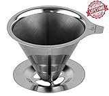 Pour Over Coffee Maker - Manual Coffee Dripper Cone for Drip Coffee and Espresso - Serves 1-2 Cups