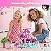 GobiDex 100PCS Magnetic Blocks Princess Building Toys for Girls 3+, Magnet Pink Castle STEM Sensory Playsets for Toddler Kids Birthday Gifts