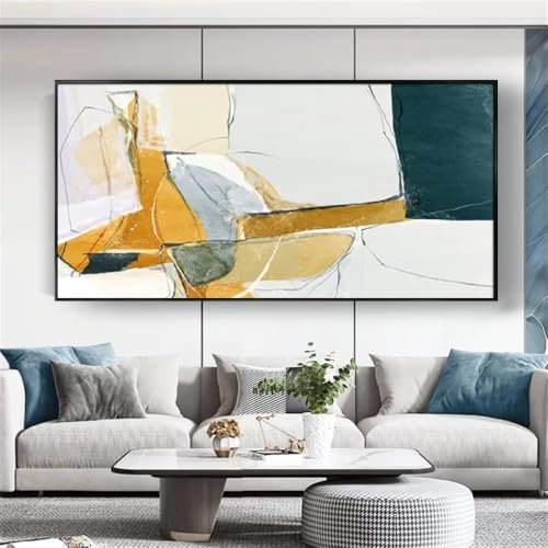 Láminas de estilo nórdico azul y oro para cambiar el aspecto de una sala de estar contemporánea