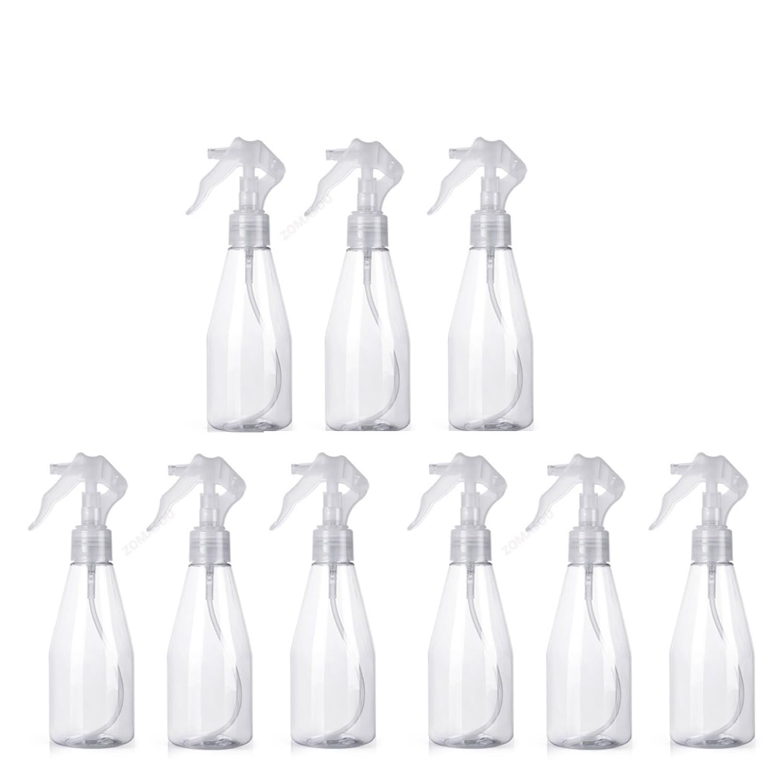 Pulverizador Botella pulverizadora de 200 ml con gatillo manual, pulverizador de agua de plástico for limpieza, atomizador de perfume, herramientas de jardinería de cocina vacías(200ml 9pcs)