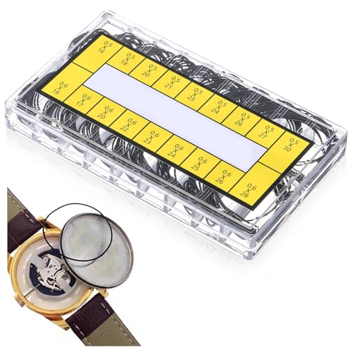 Joints de Joint de Couverture,180 PCS Kit Complet de Réparation pour Montres Joints Toriques en Caoutchouc Outils d'Horloger Joints d'Étanchéité Ensemble...