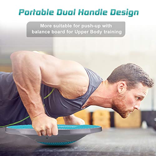 Image of NALANDA Wobble Balance Board, Core Trainer for Balance Training and Exercising, Healthy Material Non-Skid TPE Bump Surface, Stability Board for Kids and Adults