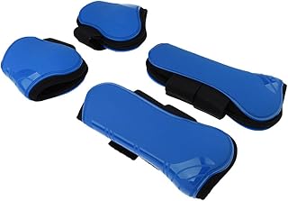 Kesoto Bothyi 2 Set of Horse Tendon and Fetlock Boots, Equestrian Sports Jumping Leg Chose, Royal Blue