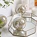 WHOLE HOUSEWARES | Decorative Balls for Centerpiece Bowls | Set of 3 | Glass Mosaic Sphere | Diameter 4
