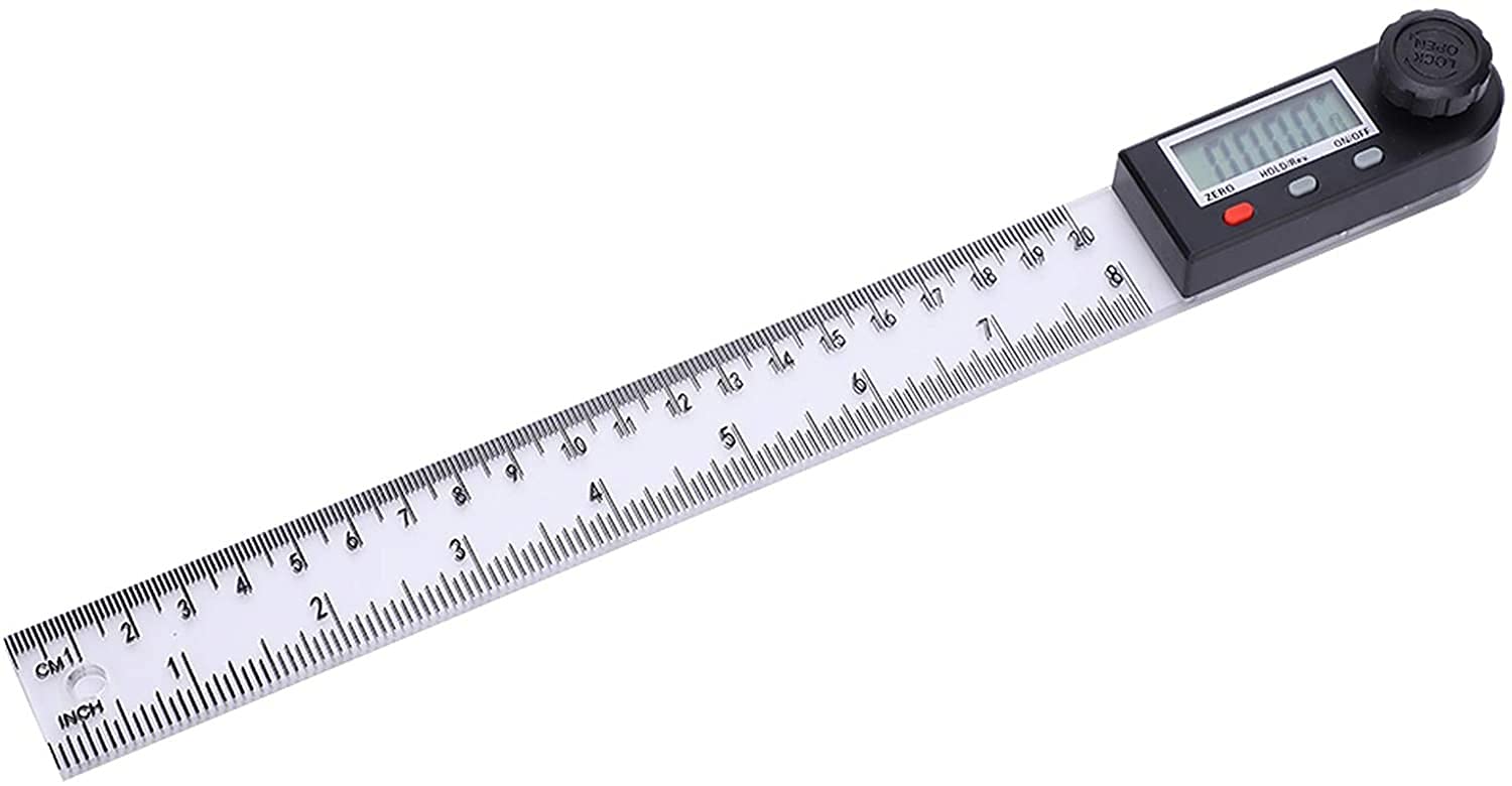 WJJ Alta precisione Digital Display da 8 Pollici Angolo del Finder dell'angolo del Finder Righello Plastica for la Laboratorio di Costruzione