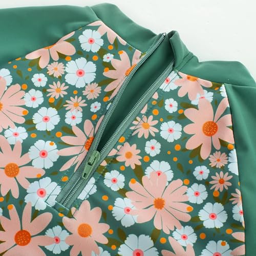 Image of GRACE KARIN Girls Long Sleeve Swimsuit Mermaid Bathing Suit Rash Guard Swimwear 4 Piece Size 5-12