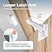 Upgraded Invisible Baby Proofing Cabinet Latch Locks (10 Pack) - No Drilling or Tools Required for Installation, Works with Most Cabinets and Drawers, Works with Countertop Overhangs, Highly Secure