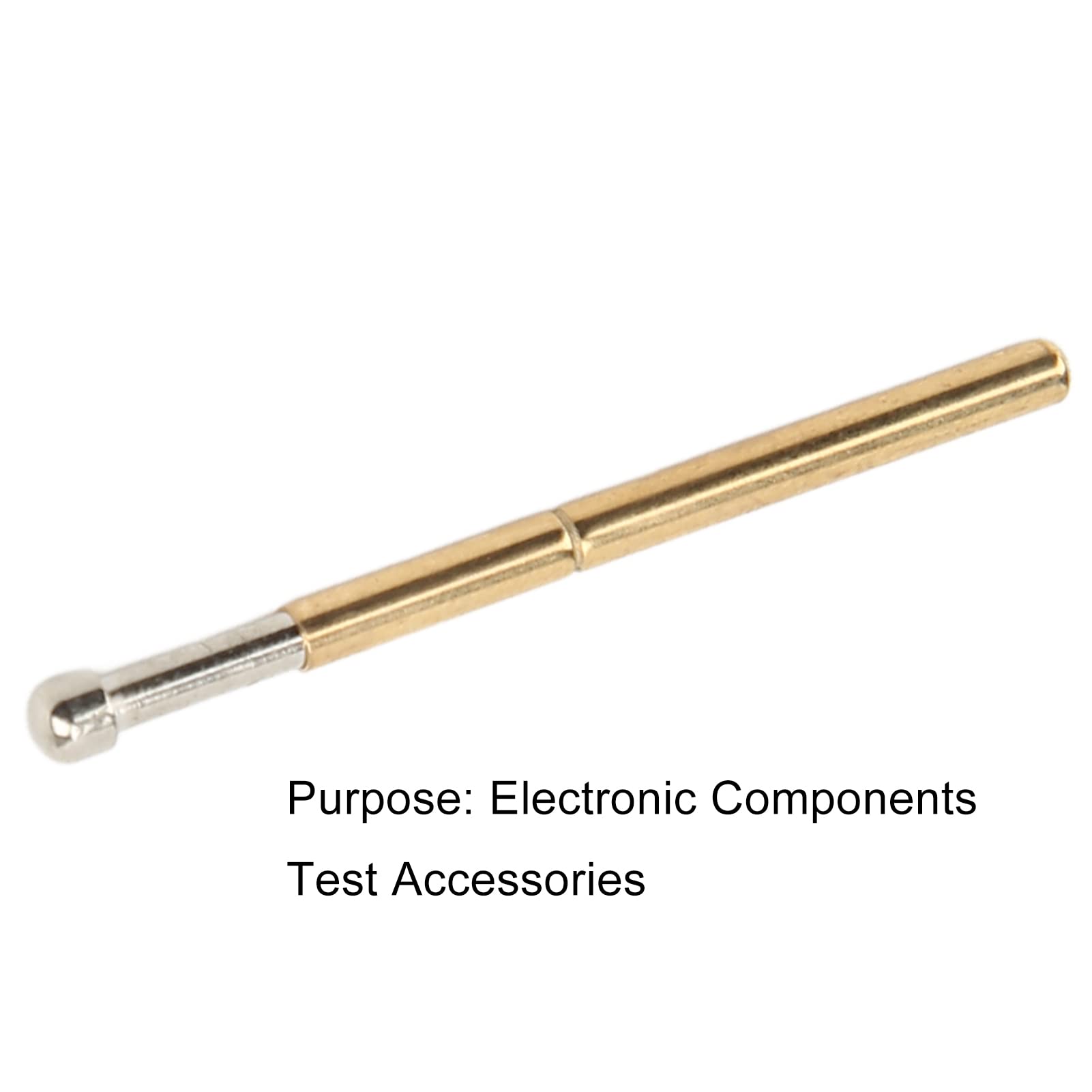 100 szt. Trwałych, Mosiężnych Pinów Sondy do Testowania Podzespołów Elektronicznych, Stabilna wydajność, Piny Pogo o średnicy 2,02 Mm do Testowania PCB, Stosowane Zespołów Obwodów Drukowanych