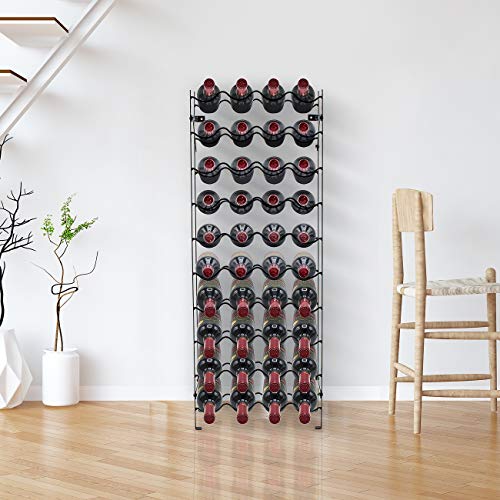 Sorbus Wine Rack Freestanding Floor - Wine Bottle Holder Holds 40 Bottles of Wine - 40 Bottle Capacity Wine Storage for Any Bar, Wine Cellar, Kitchen, Dining Room - Image 4