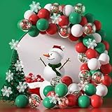 クリスマス 飾り 風船 バルーンセット 豪華100ピース以上 室内装飾 クリスマスパーティー サンタ 雪だるま クリスマスツリー レッド グリーン デコレーション