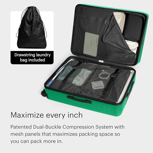 Image of Away Amazon Exclusive Large Checked Luggage - 29-Inch Lightweight Hardside Suitcase with Four WhisperGlide 360 Spinner Wheels, Interior Compression System, TSA-Accepted Lock - Palm Green