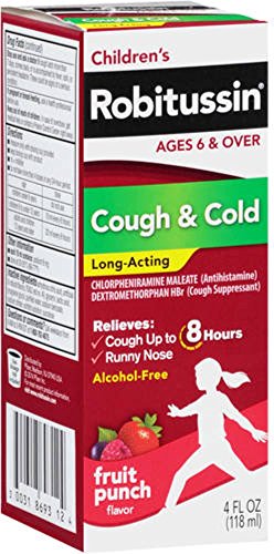 Robitussin Children's Cough & Cold Long-Acting Liquid Fruit Punch 4 Oz (Pack Of 2) #TOP23