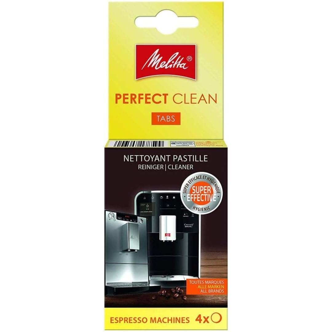 Reinigungsset mit 2 x Reinigungstabletten Perfect Clean für Melitta Espresso- und Kaffeevollautomaten.
