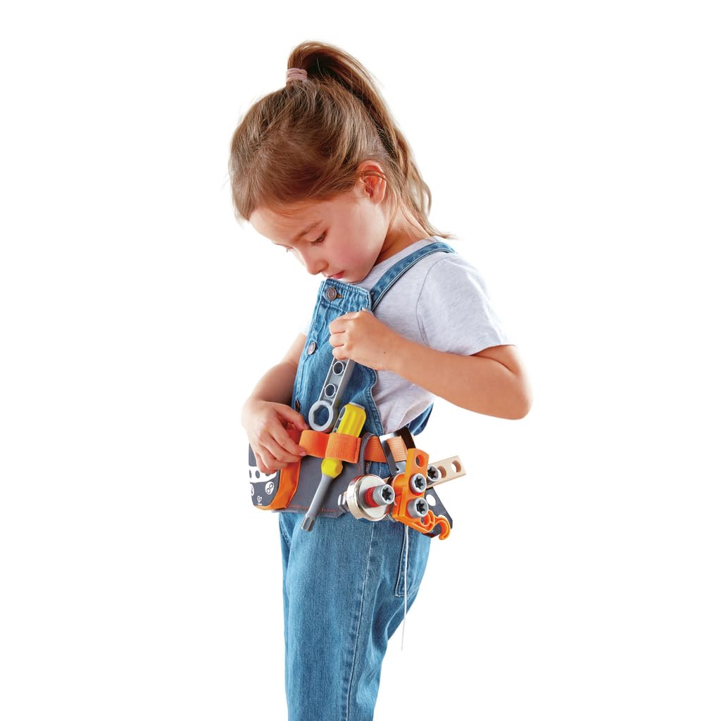 Hape E3035 Junior Inventor Scientific Tool Belt - Build on the Belt - Includes 3 Experiments