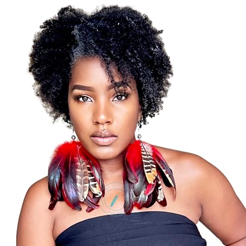 My Feather Earrings Women's Red Tassel Earrings for Women