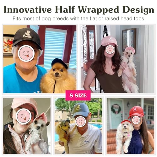 Pawaboo Haustier Baseball Mütze, 2 Stück Pet Eltern Kind Mütze, Sonnenhüte mit Ohrlöchern und Verstellbarem Kinnriemen, Haustier Familienhüte Outdoor Hundecap Sonnenschutzkappen, Klein, Tarnfarbe Grün