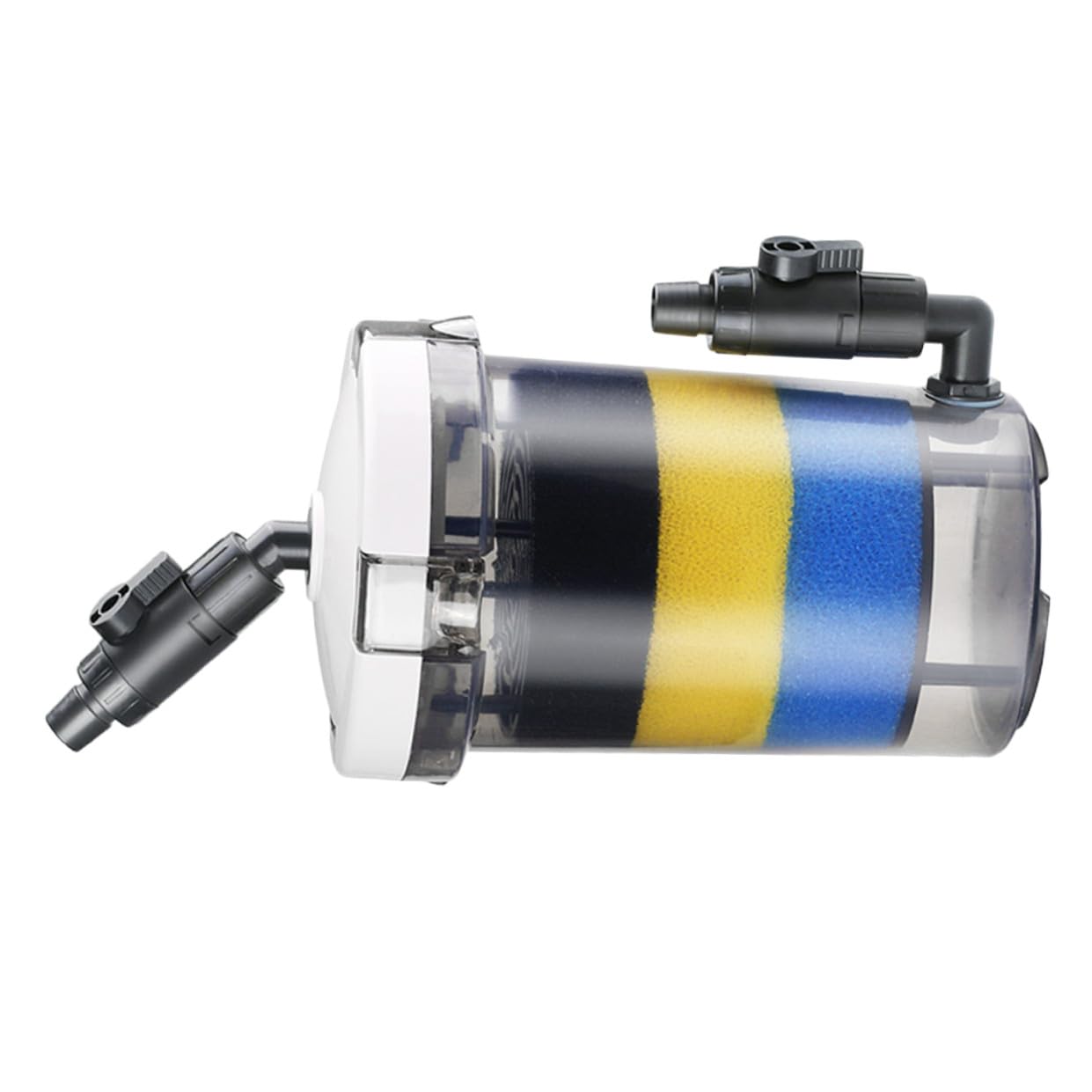 Cabilock Filtro Transparente para Acuario Serie EW Sistema de Filtrado Silencioso y Material Filtrante de Plástico, Adecuado para Acuarios y Cría de Peces Pequeños