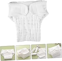 Vista 7 de ERINGOGO 5pcs Reusable Cotton Diapers High Absorbency Nappy Liners for Potty Training Swimming White Months Cloth Diaper