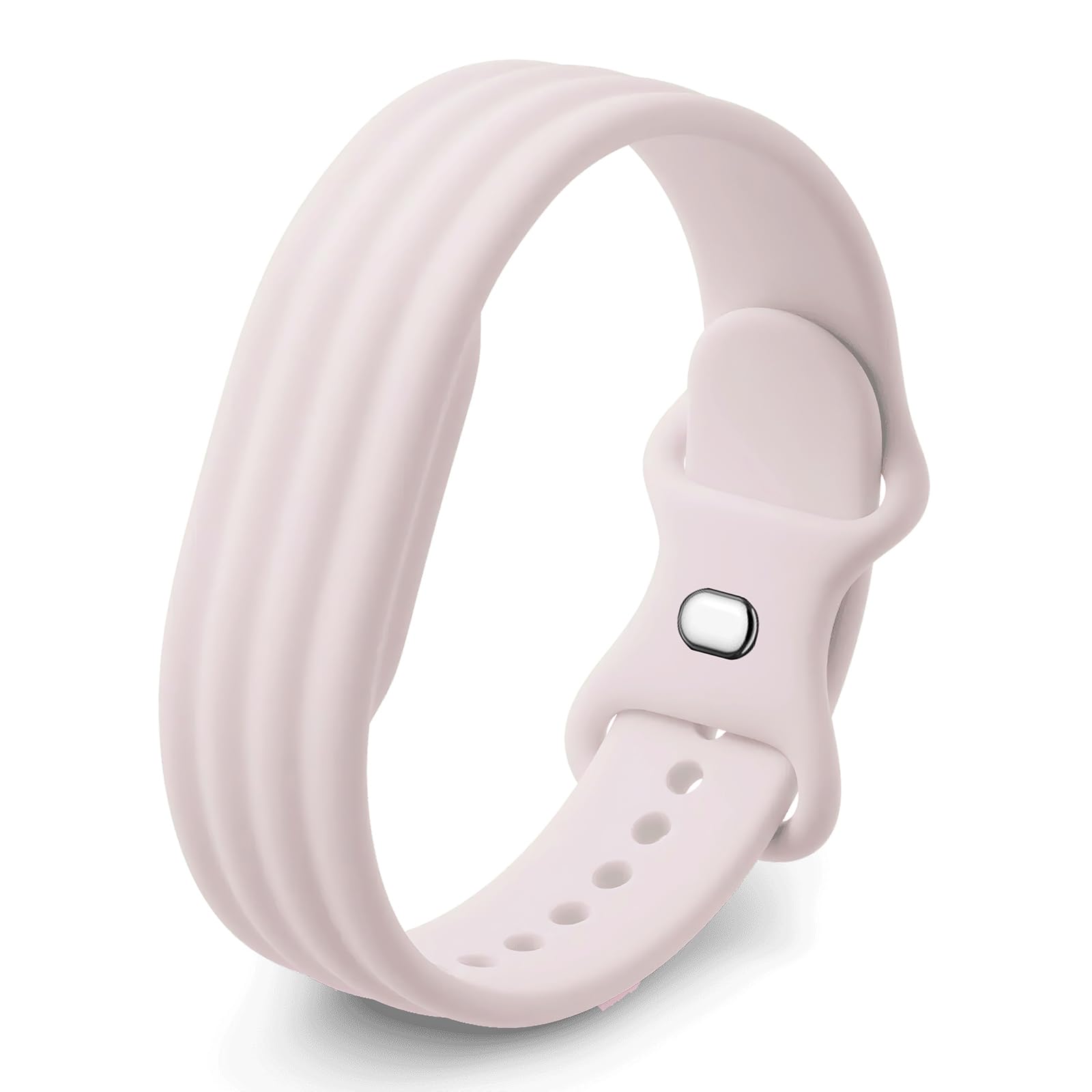 Panda Bobo Silicone Strap compatible with Fitbit Air Band, Pink Sand
