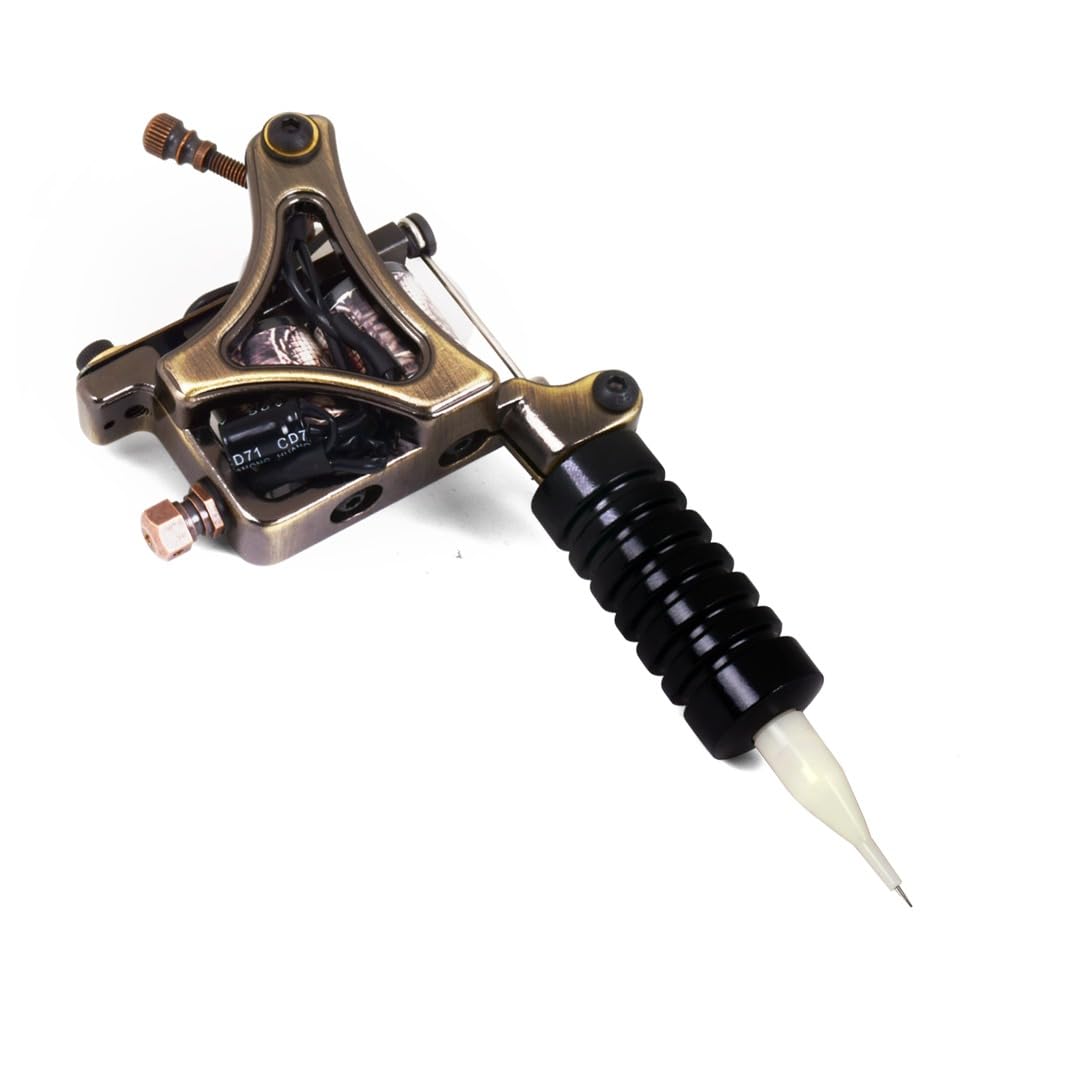 Tattoo Gizmo Coil Tattoo Machine 10 Wrap used as Liner and Shader Gun Compatible with Long Needle 22mm Aluminium Grip Included-image-27