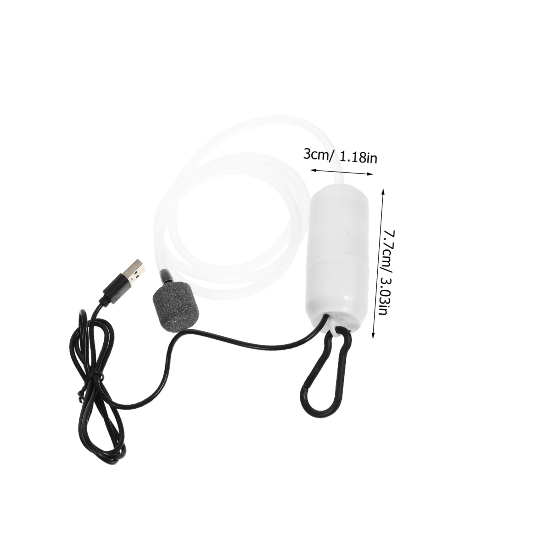 CIYODO Silent USB Air Pump for Aquariums Oxygen Pump for Fish Tanks Efficient Oxygenation Quiet Operation for Aquatic Plants and Fish Care Portable Design