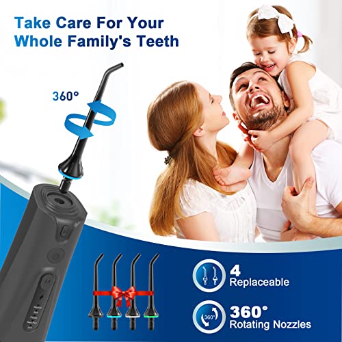 SURFOU Munddusche Kabellos Mundduschen 230ML 5 Modi 7 Düsen, Mundduschen Testsieger 2023 Reise Water Flosser IPX7 Wasserdicht USB TYP-C wiederaufladbar für Reisen & Hause – Bild 8