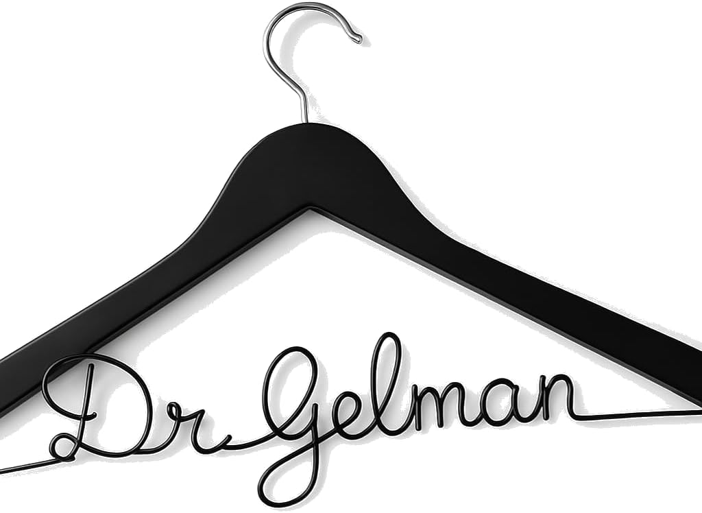 Personalized Doctor Coat Hanger with Name – Custom Graduation Gift for MD PhD DNP DPT – White Coat Ceremony Keepsake – Medical School Grad Hanger for Doctoral Degree