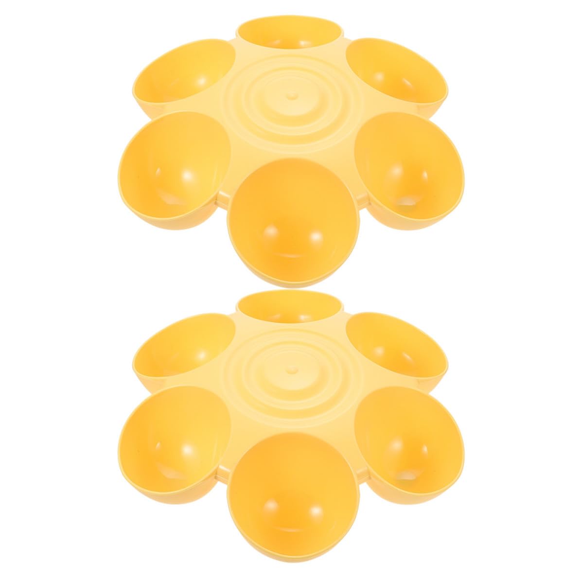 Gamelle pour chat en plastique jaune lot de 2 bols en fleur