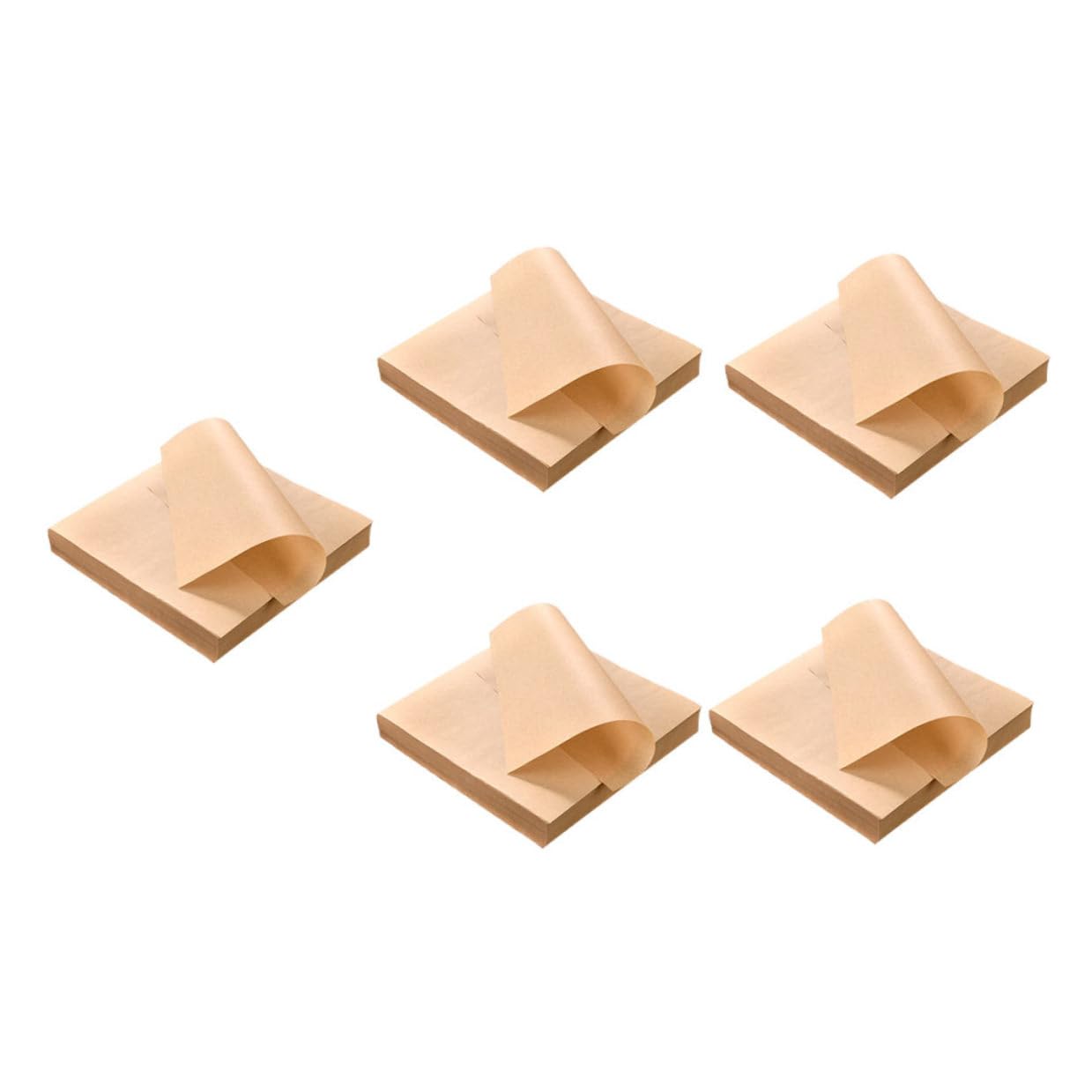 GARVALON Carta da Forno Resistentissima All'olio in Carta Kraft Color Khaki, 500 Fogli Compatti e Facili da Conservare, per Fritture e Piatti da Forno in Cucina