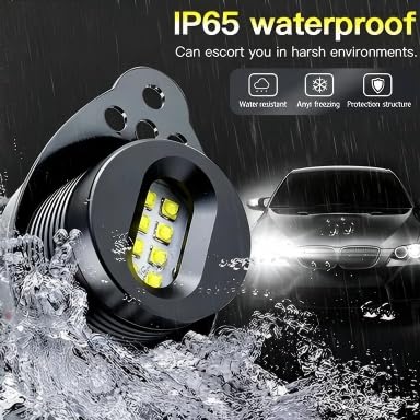 Luci di posizione a LED Angel Eyes da 80 W, compatibili con BMW E90 E91 LCI (2009-2011), installazione senza errori, luce di marcia diurna bianca, ricambio per anelli di posizione