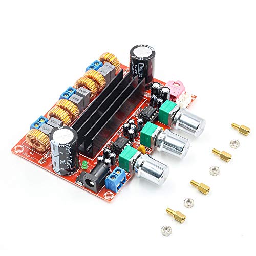 Parts Express TPS3116D2 クラスD 2.1アンプボード 2 x 50W + 100W ボリュームコントロール付き（中古品） 51zuDoqYmCL.jpg