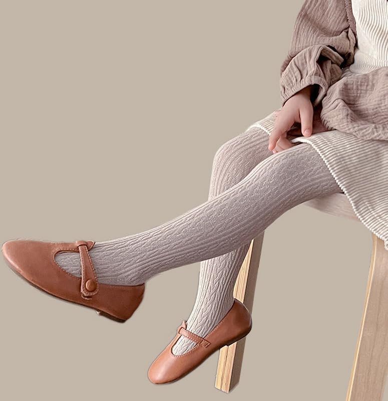 Baby Girls Cable Knit Tights Thick Cotton Toddler Footed Leggings Dance Pantyhose Dress Winter Warm Stockings for Kids - Image 5