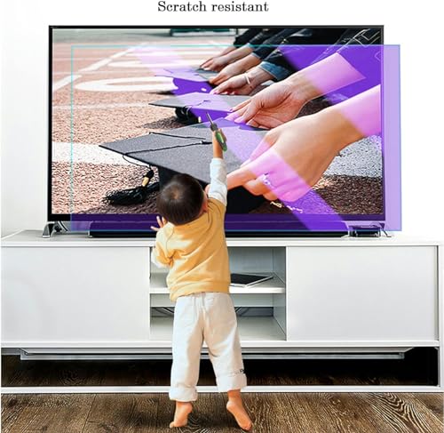Protector de pantalla mate antiluz azul para televisores, antirreflejos, antirreflejos, antiarañazos, bloquea la luz azul dañina, protege los ojos, aplicación sin burbujas