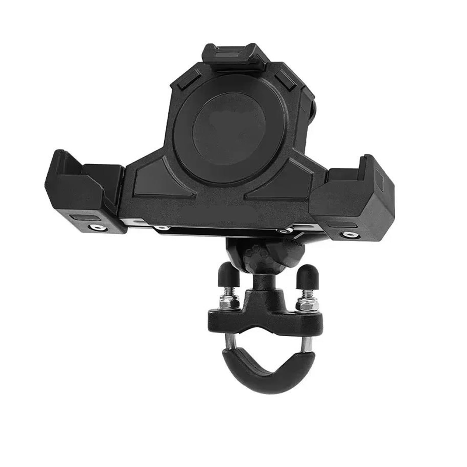 pour Moto Support Navigation GPS pour Triangles Guidon Fixes Chargement sans Fil USB Navigation Support De Téléphone Portable Absorbant Les Chocs Moto(Uncharge Handlebar)