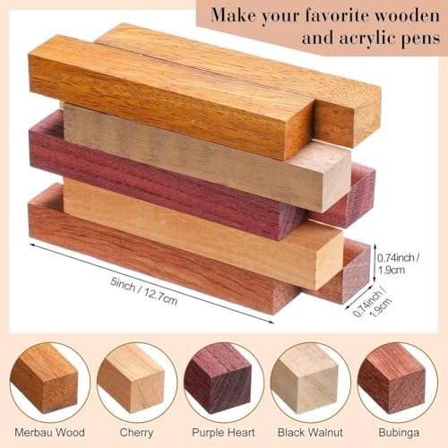 Kits de bolígrafos para torneado de madera para proyectos creativos de carpintería y torno 5
