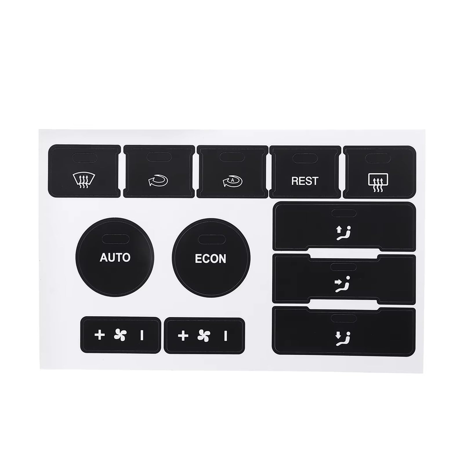 car Switch Stickers Compatible with VW for Touareg 2004 2005 2006 2007 2008 2009 Matte Black Climate Control Button Repair Decals