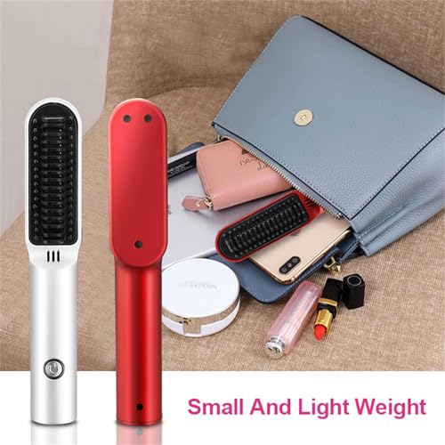 Peine eléctrico innovador para alisado de cabello, peine alisador ligero, fácil de usar, material ABS, protección contra quemaduras miniatura 6
