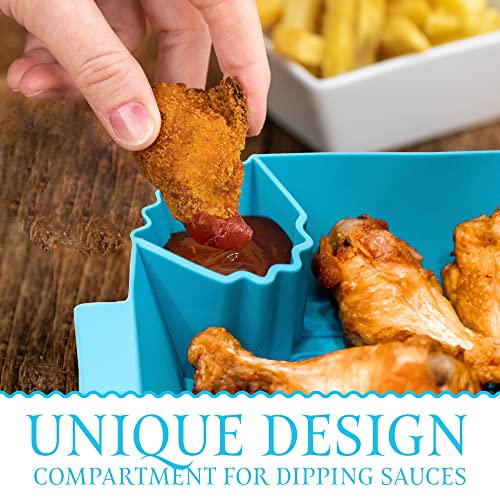 4 Pieces Of Silicone Air Fryer Liners, Air Fryer Silicone Liners With Dipping Sauce Cup Built-In, Food Safe Air Fryer Accessories, Air Fryer Liners Ready To Serve, Square Airfryer Liners #TOP4