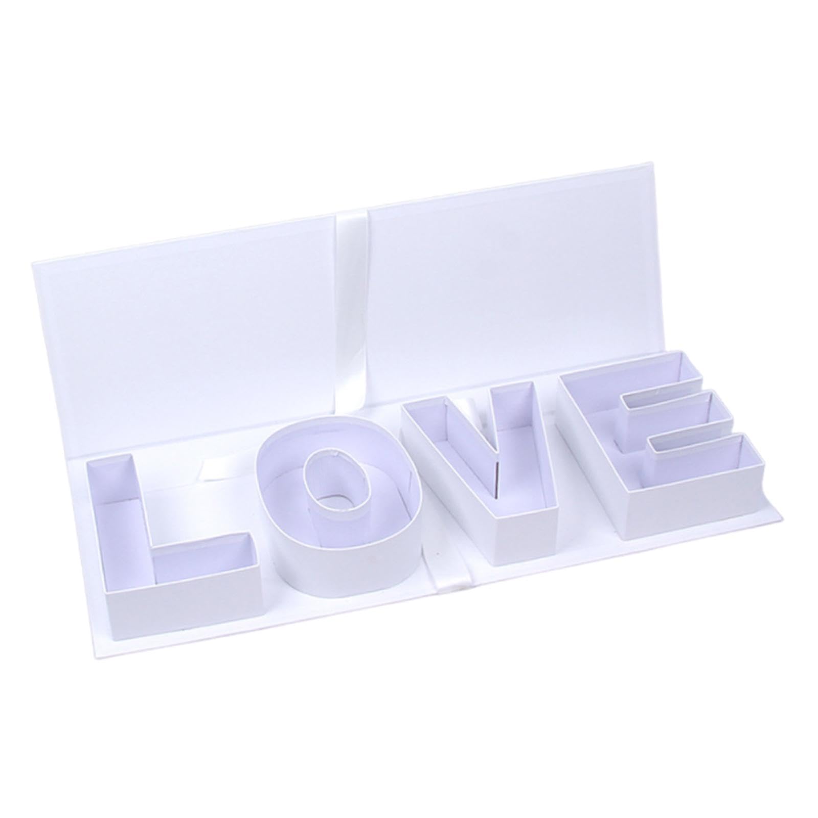 Generic Leere Verpackungsbox Love Motiv Karton Geschenkbox Kreativ Befüllbar Vielseitige Dekobox Aus Stabilem Karton für Muttertag Valent, Weiß