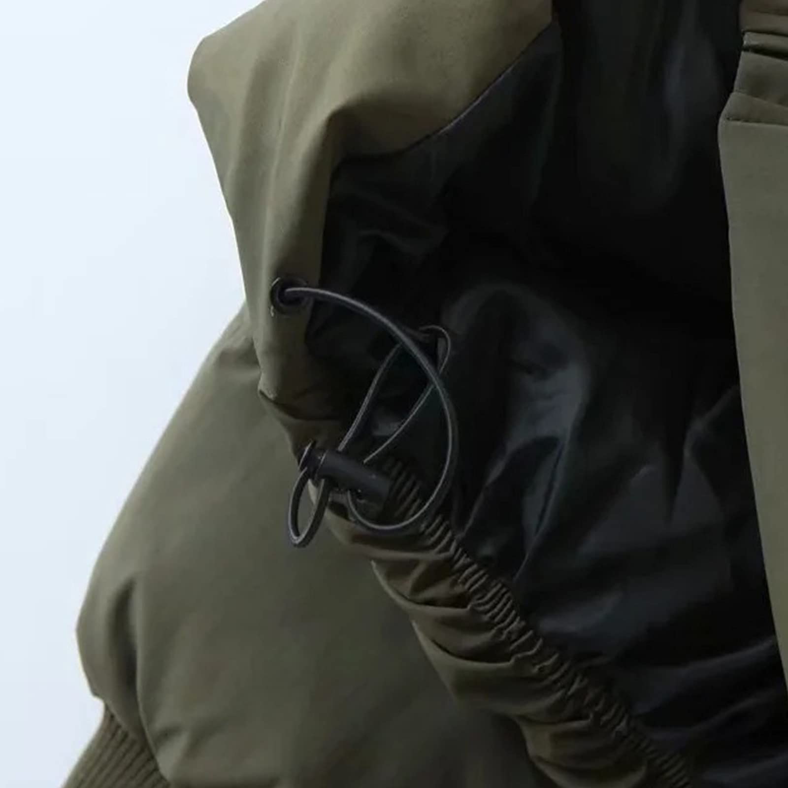 Veste matelassée pour femme - Courte et chaude - Veste d'hiver à col montant - Coupe slim - Manteau d'hiver baggy avec fermeture éclair - Couleur unie - Pour l'hiver