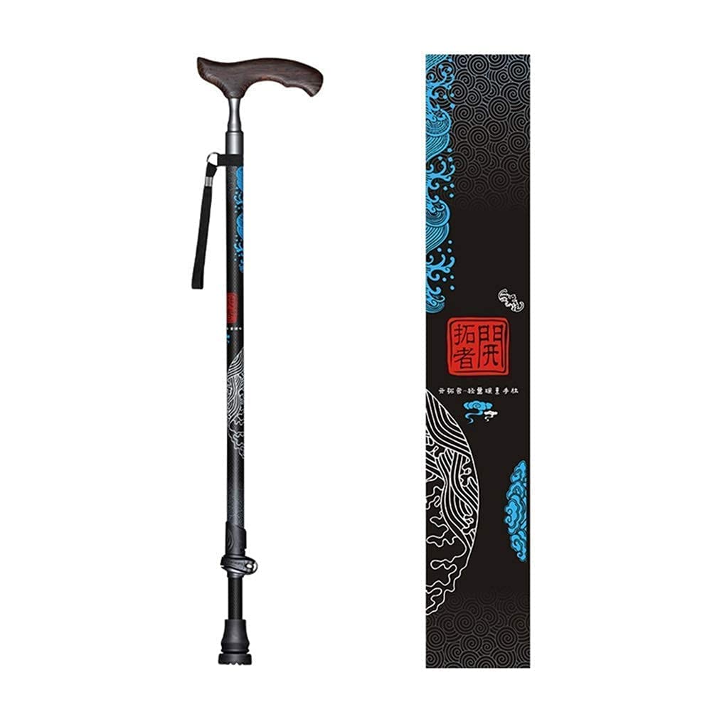 Chodziki dla seniorów Włókno węglowe Drewniane uchwyty T Laski dla turystyki Trekking z laską Nordic Walking Kije turystyczne Kule turystyczne Ultralight Tylko chodzik 219G, trwała pomoc w poruszaniu