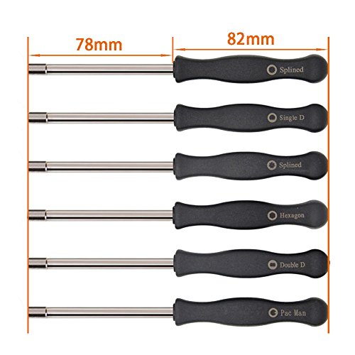SWNKDG Carburateur schroevendraaierset instelgereedschap 6 stuks geschikt voor Husqvarna 125 135 136 137 141 142 235 235e 236 236e 240 240e 435 435e 440e van McCulloch Partner Poulan motorzagen - Afbeelding 4