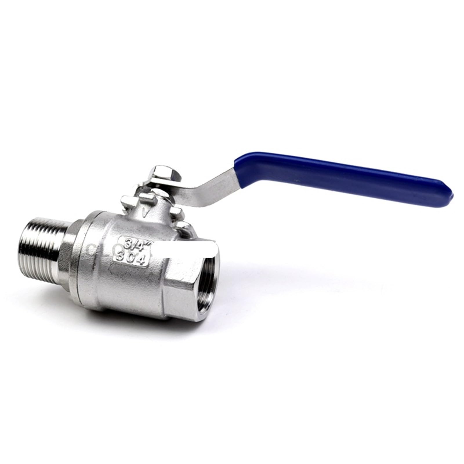 Vanne d'arrêt inox 304 pour réseau d'eau domestique et cuve de jardin 2 po