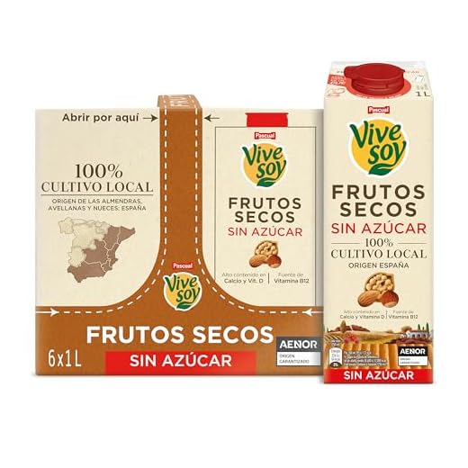 Vivesoy Frutos Secos sin Azúcar (pack de 6 x 1L)