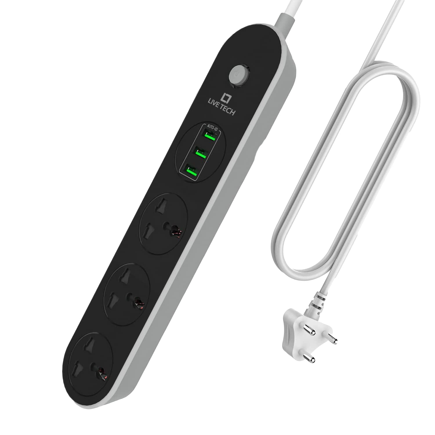Amazon.in Buy Live Tech PS05 Extension Cords with USB Slots, 3 USB
