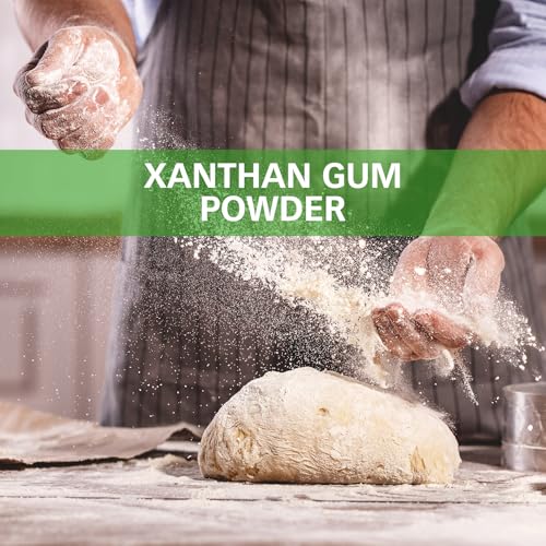 Xanthan Gum Pulver 200g - 100% Reines Lebensmittelqualität Xanthan für Glutenfreies Backen, Verdickungsmittel für die Herstellung von Eiscreme, Kuchen, Saucen, Suppen, Süßigkeiten, Kochen